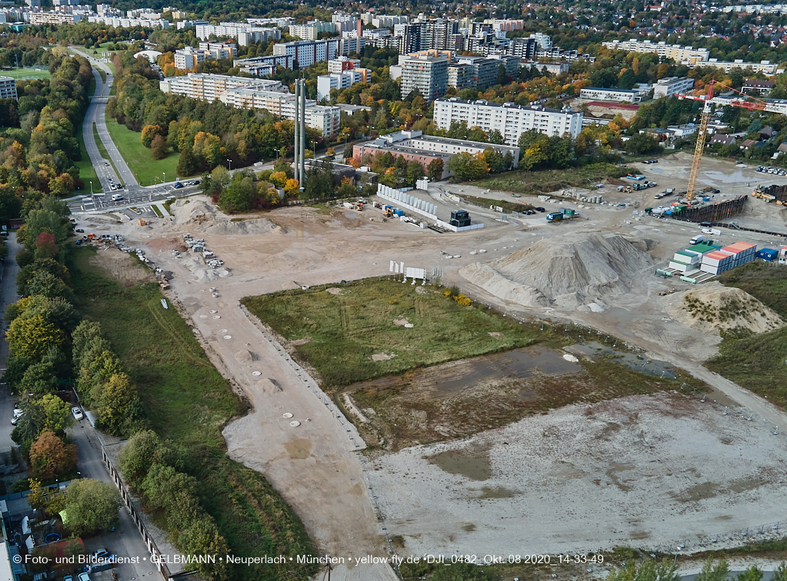 08.10.2020 - Baustelle Alexisquartier und Umgebung in Neuperlach 08.10.2020 - Baustelle Alexisquartier und Umgebung in Neuperlach